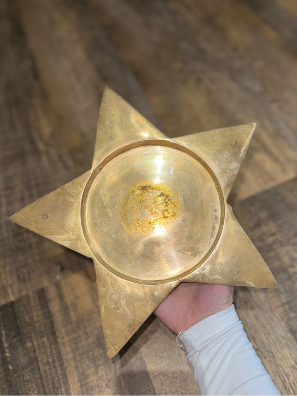 Brass Star Shaped Candle Holder